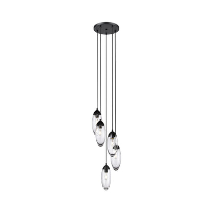 Arden Chandelier in Matte Black (5-Light).