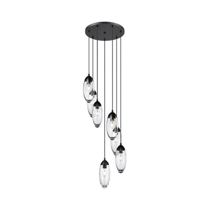 Arden Chandelier in Matte Black (7-Light).