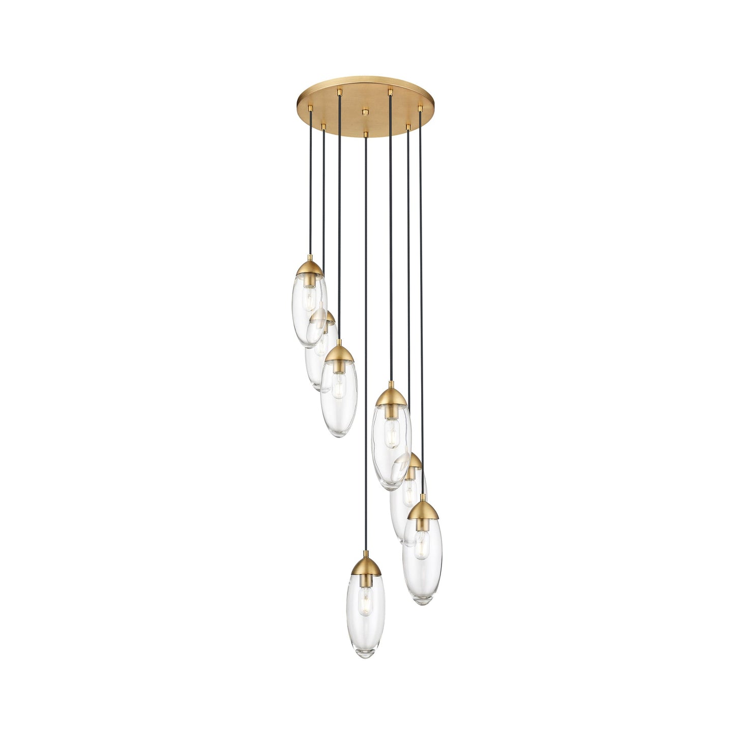 Arden Chandelier in Rubbed Brass (7-Light).