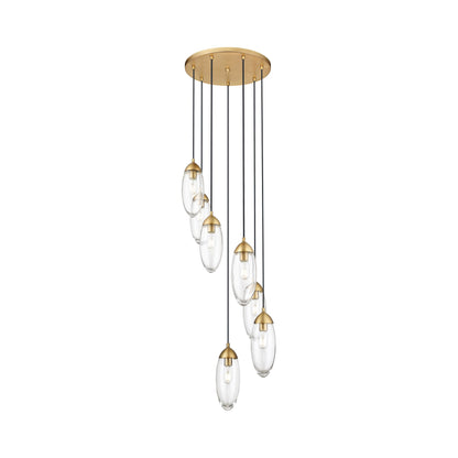 Arden Chandelier in Rubbed Brass (7-Light).