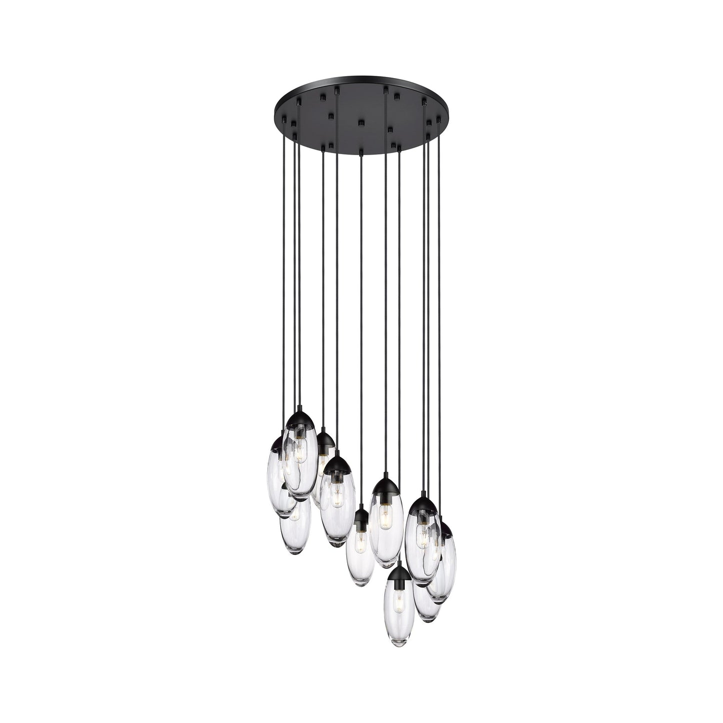 Arden Chandelier in Matte Black (11-Light).