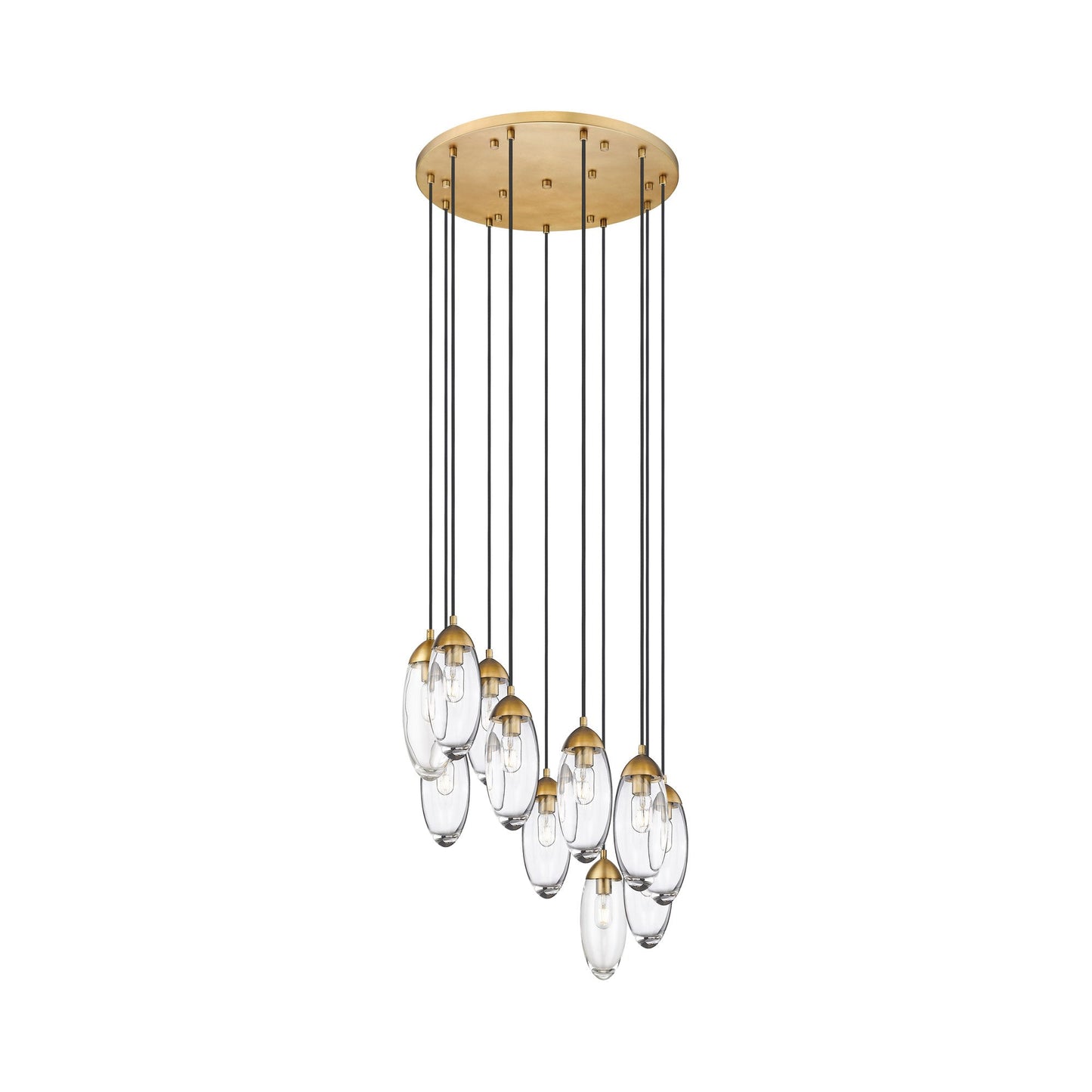 Arden Chandelier in Rubbed Brass (11-Light).