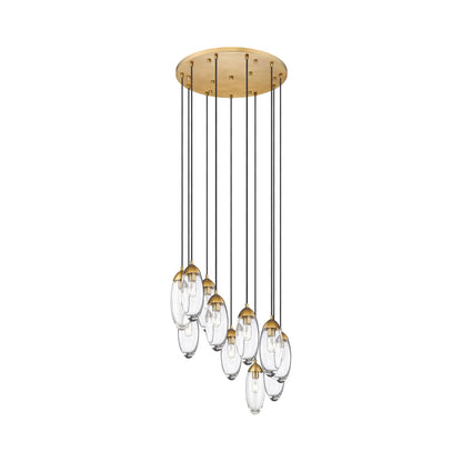 Arden Chandelier in Rubbed Brass (11-Light).