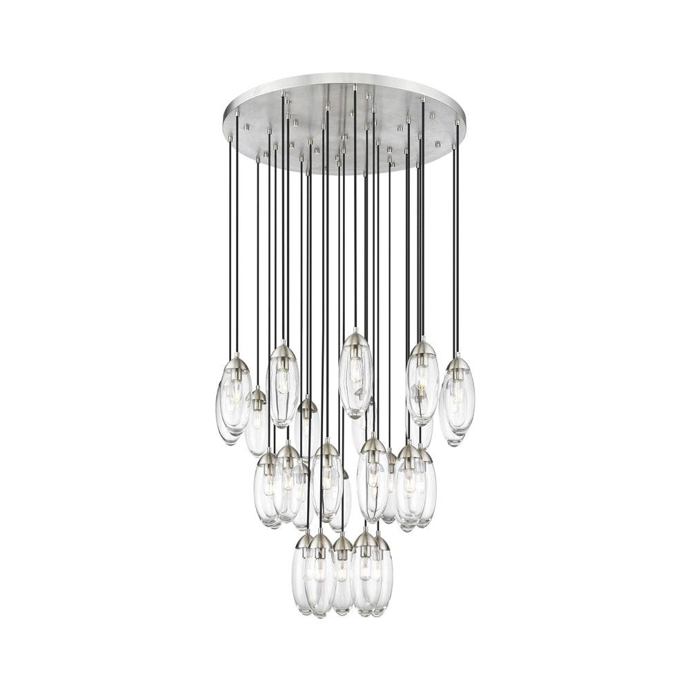 Arden Chandelier in Brushed Nickel (27-Light).