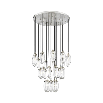 Arden Chandelier in Brushed Nickel (27-Light).
