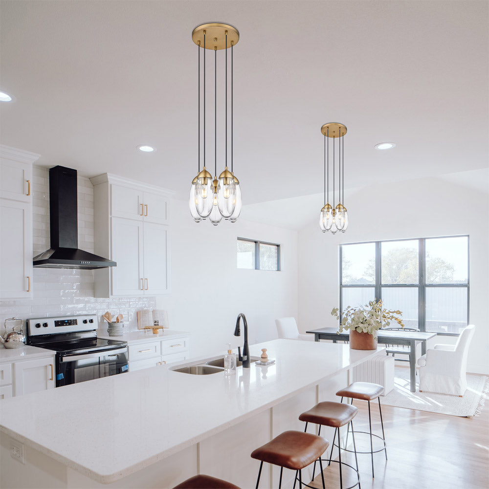 Arden Chandelier in kitchen.
