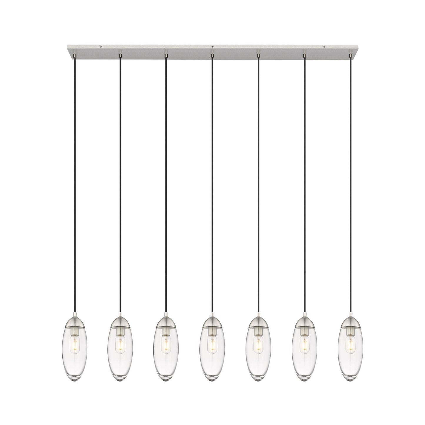 Arden Linear Chandelier in Brushed Nickel (7-Light).