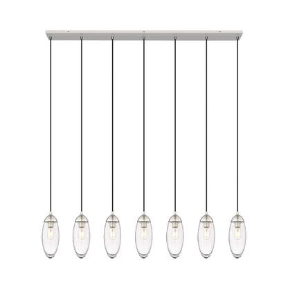 Arden Linear Chandelier in Brushed Nickel (7-Light).