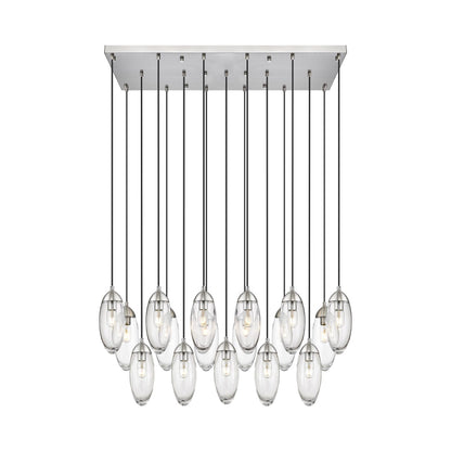 Arden Linear Chandelier in Brushed Nickel (17-Light).