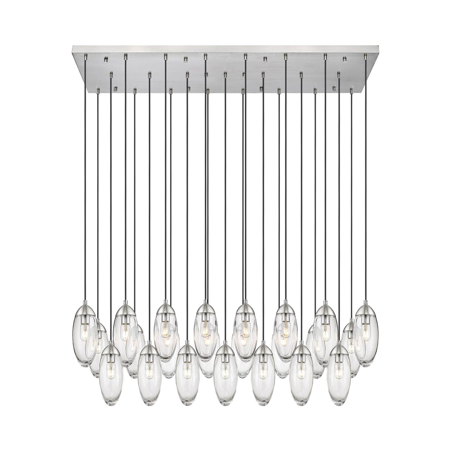 Arden Linear Chandelier in Brushed Nickel (23-Light).