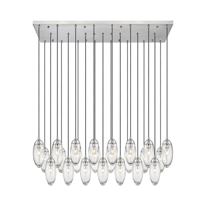 Arden Linear Chandelier in Brushed Nickel (23-Light).