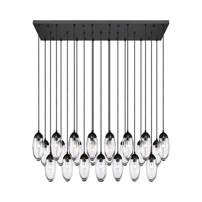 Arden Linear Chandelier in Matte Black (23-Light).