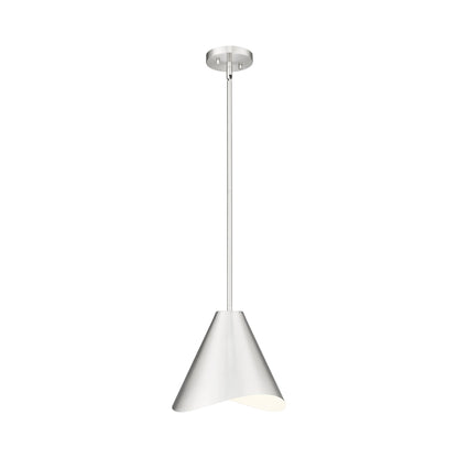 Aria Pendant Light in Brushed Nickel (12-Inch).