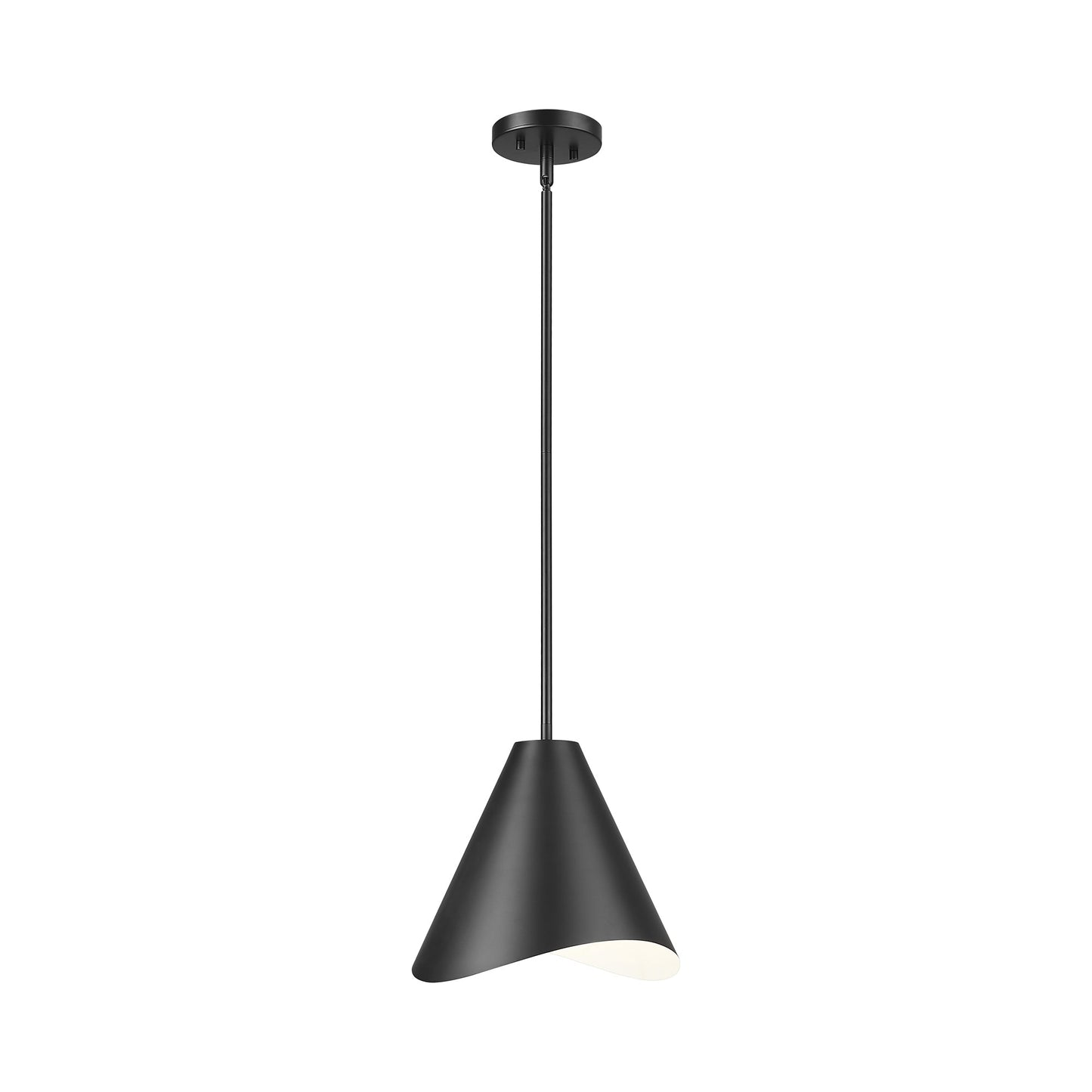 Aria Pendant Light in Matte Black (12-Inch).
