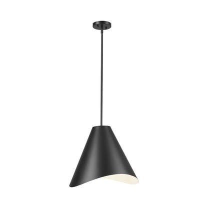 Aria Pendant Light in Matte Black (18-Inch).