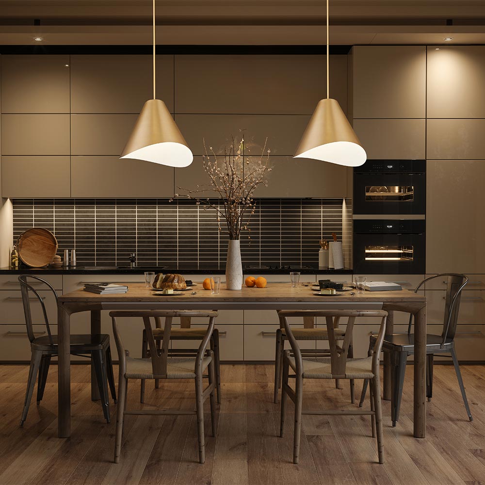 Aria Pendant Light in dining room.