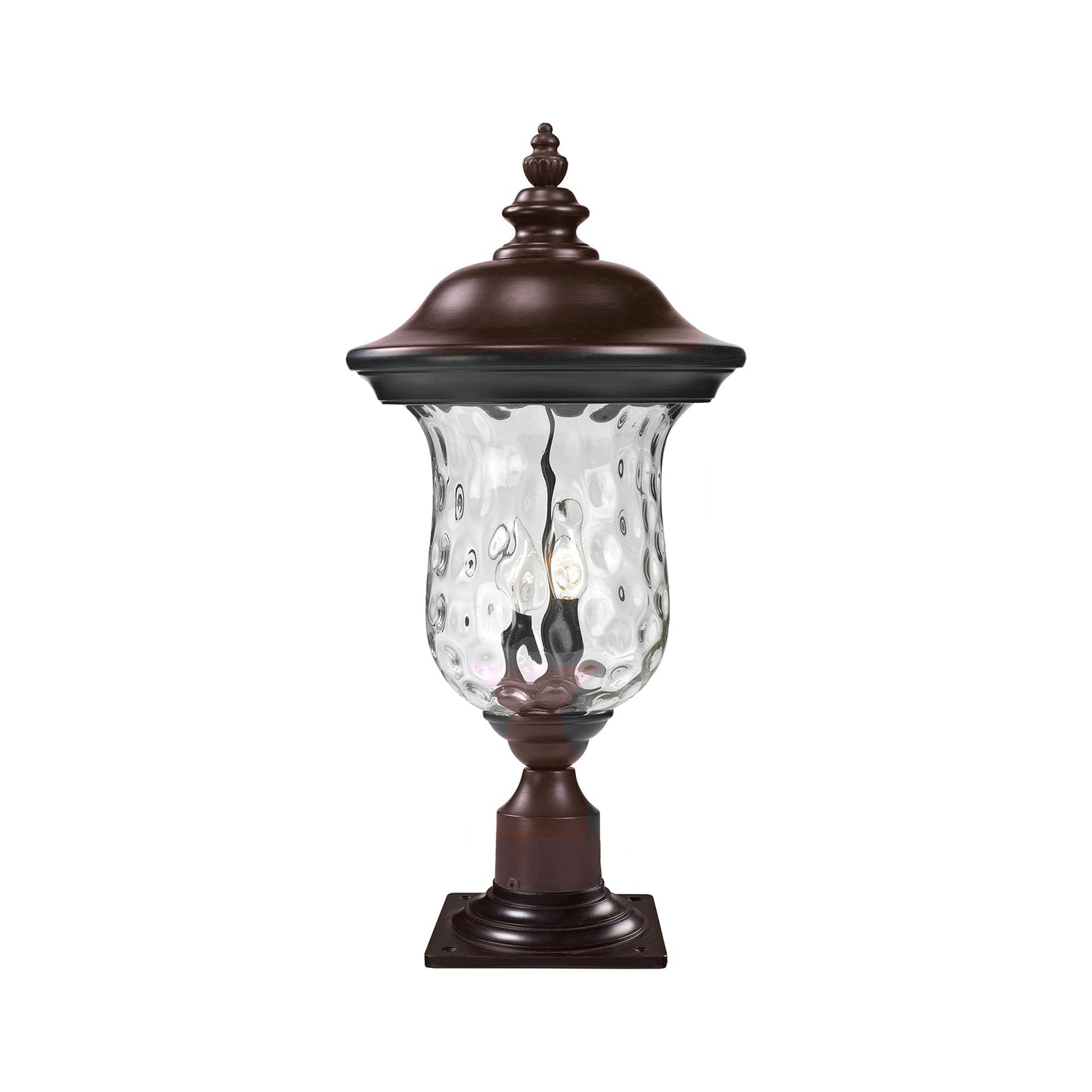 Armstrong Outdoor Pier Mount Light in Bronze (23-Inch).
