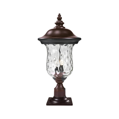 Armstrong Outdoor Pier Mount Light in Bronze (23-Inch).