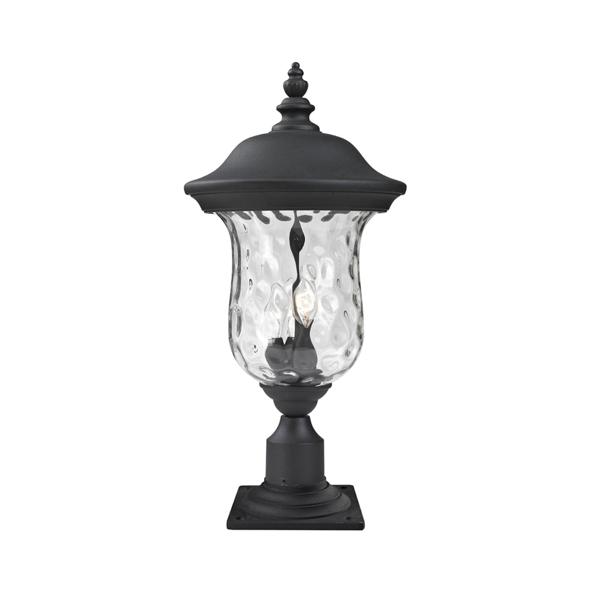 Armstrong Outdoor Pier Mount Light in Black (25.5-Inch).