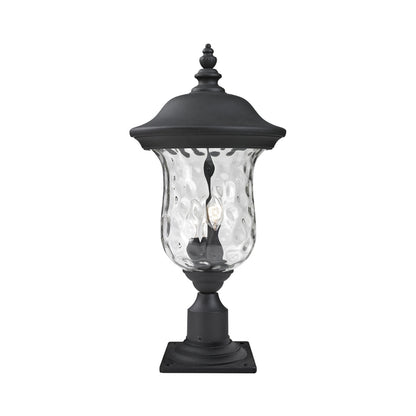 Armstrong Outdoor Pier Mount Light in Black (25.5-Inch).