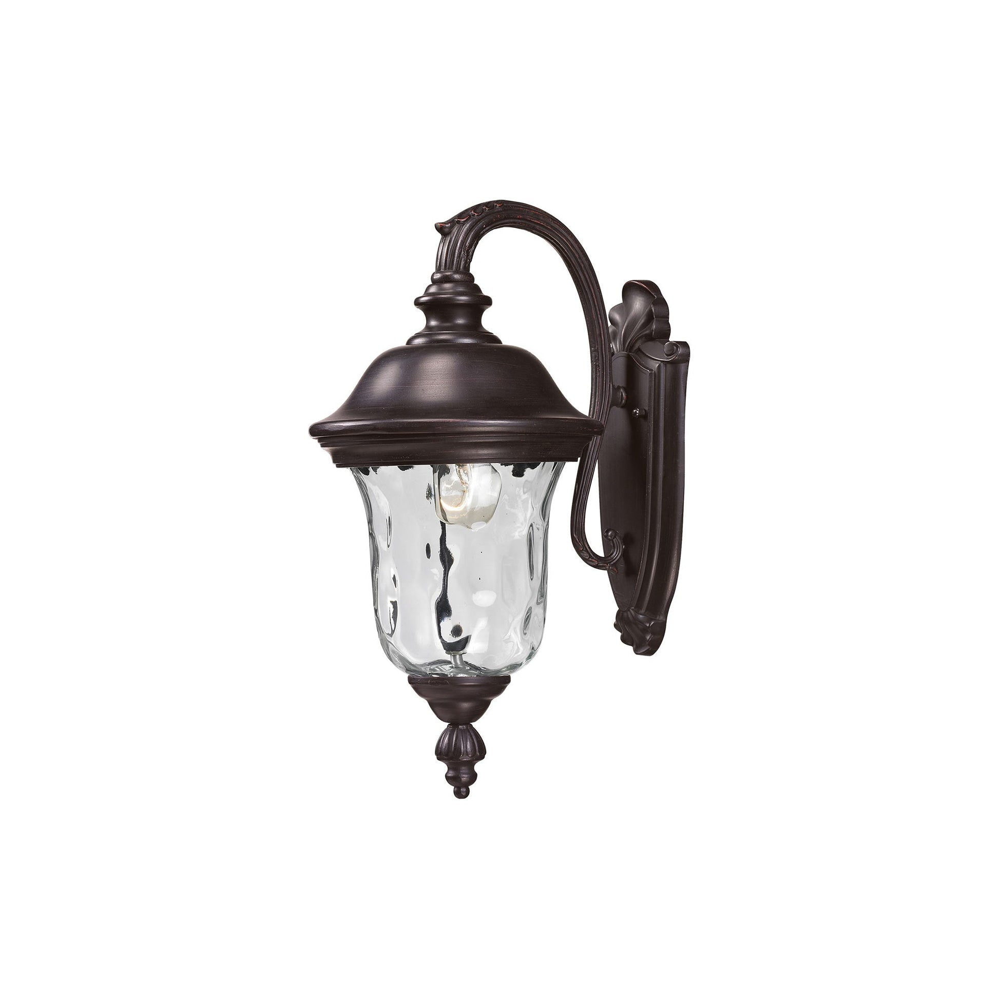 Armstrong Outdoor Wall Light in Bronze (15.75-Inch/Down).