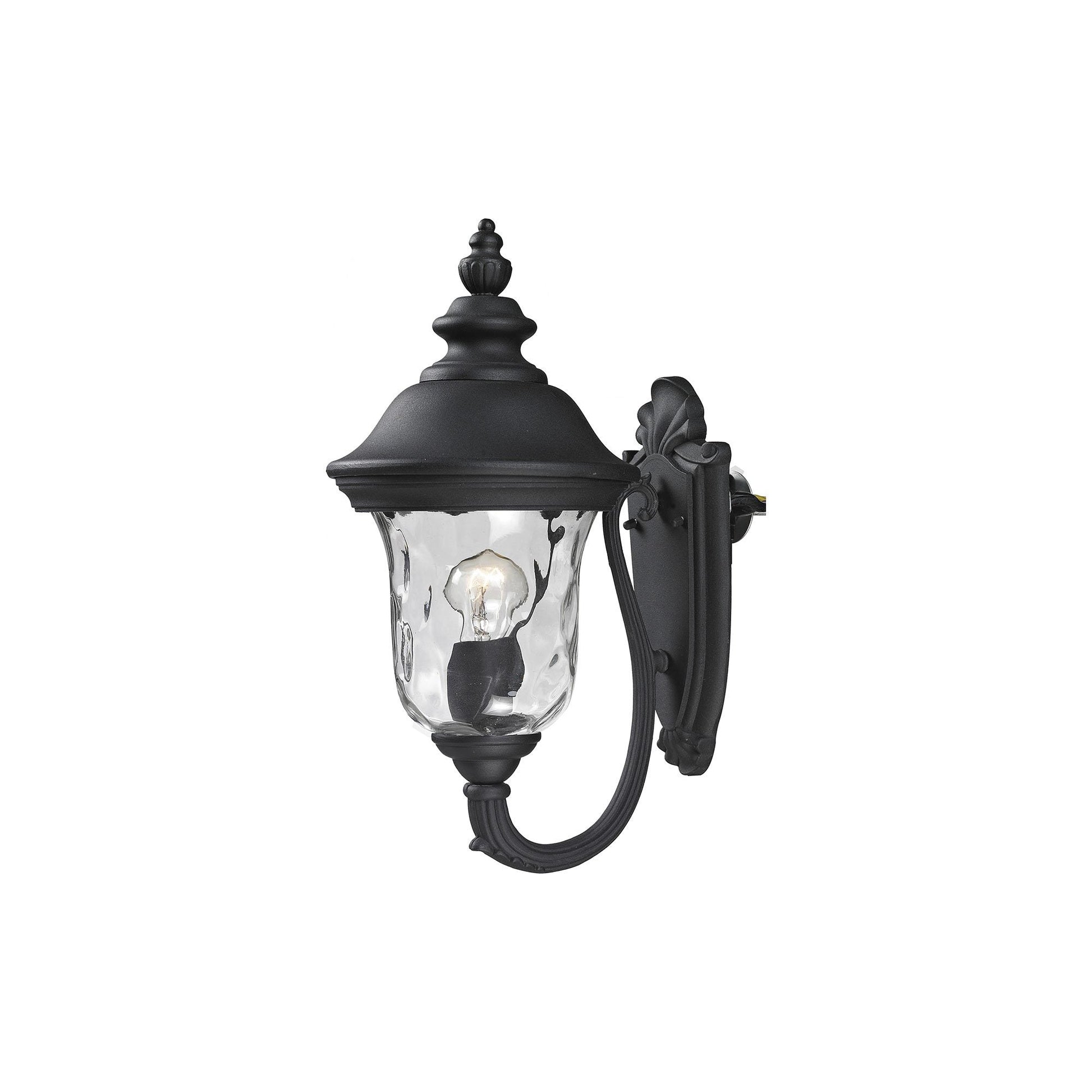 Armstrong Outdoor Wall Light in Black (16-Inch/Up).