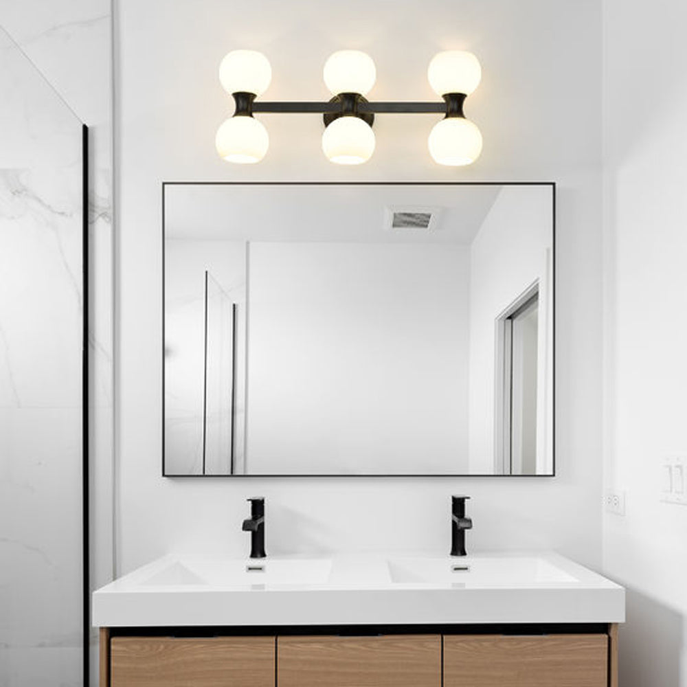 Artemis Bath Vanity Light in bathroom.