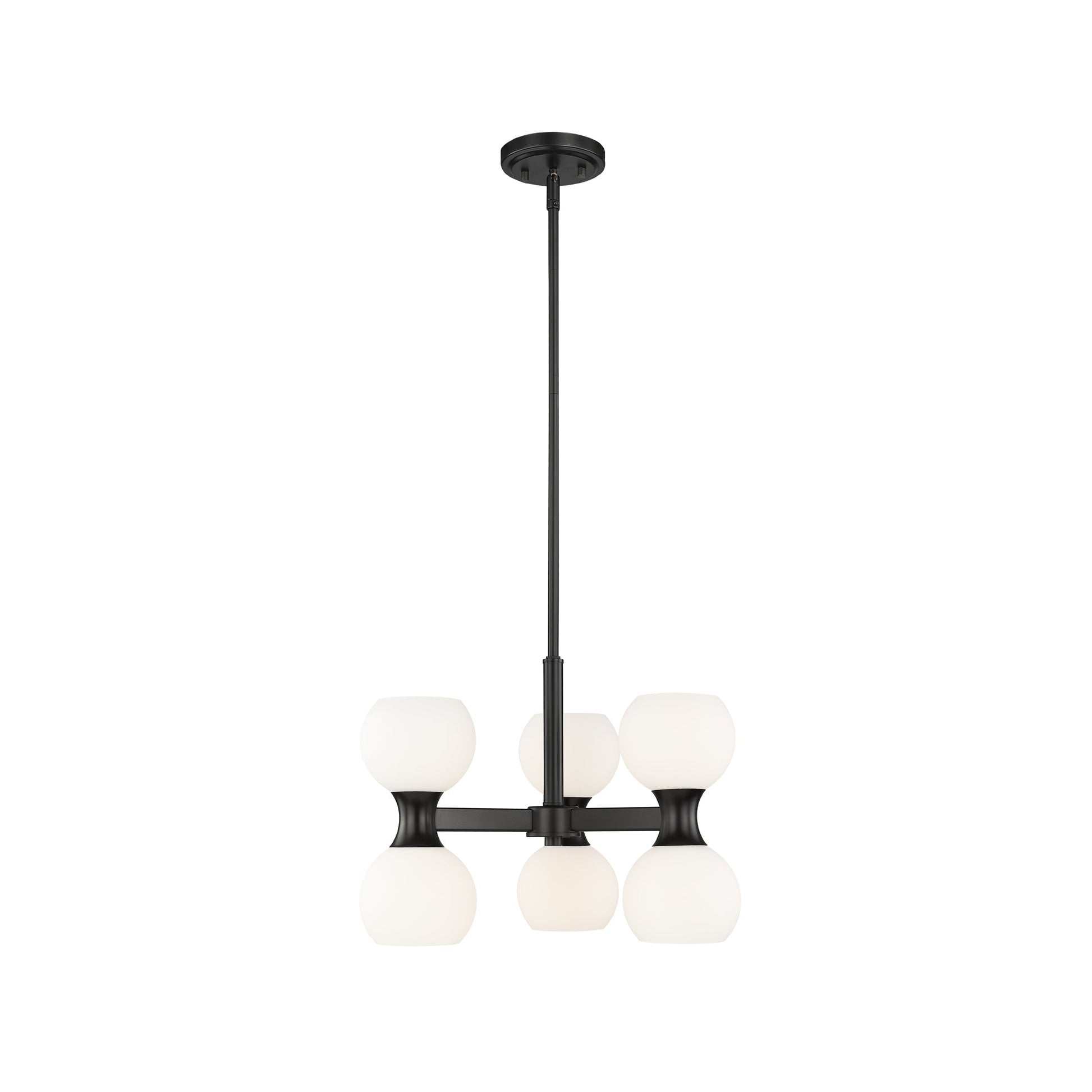 Artemis Chandelier in Matte Black (6-Light).