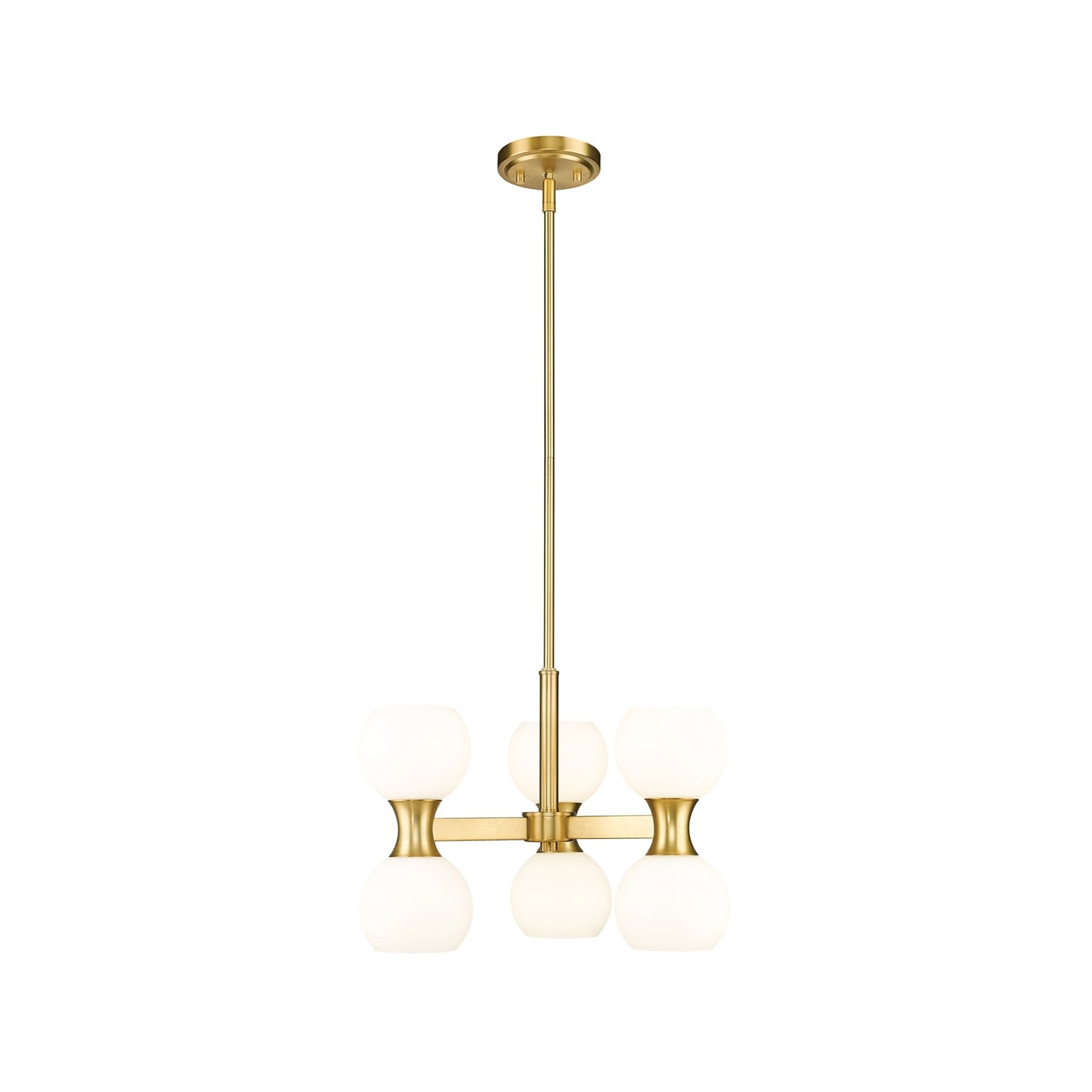 Artemis Chandelier in Modern Gold (6-Light).