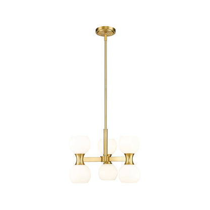 Artemis Chandelier in Modern Gold (6-Light).