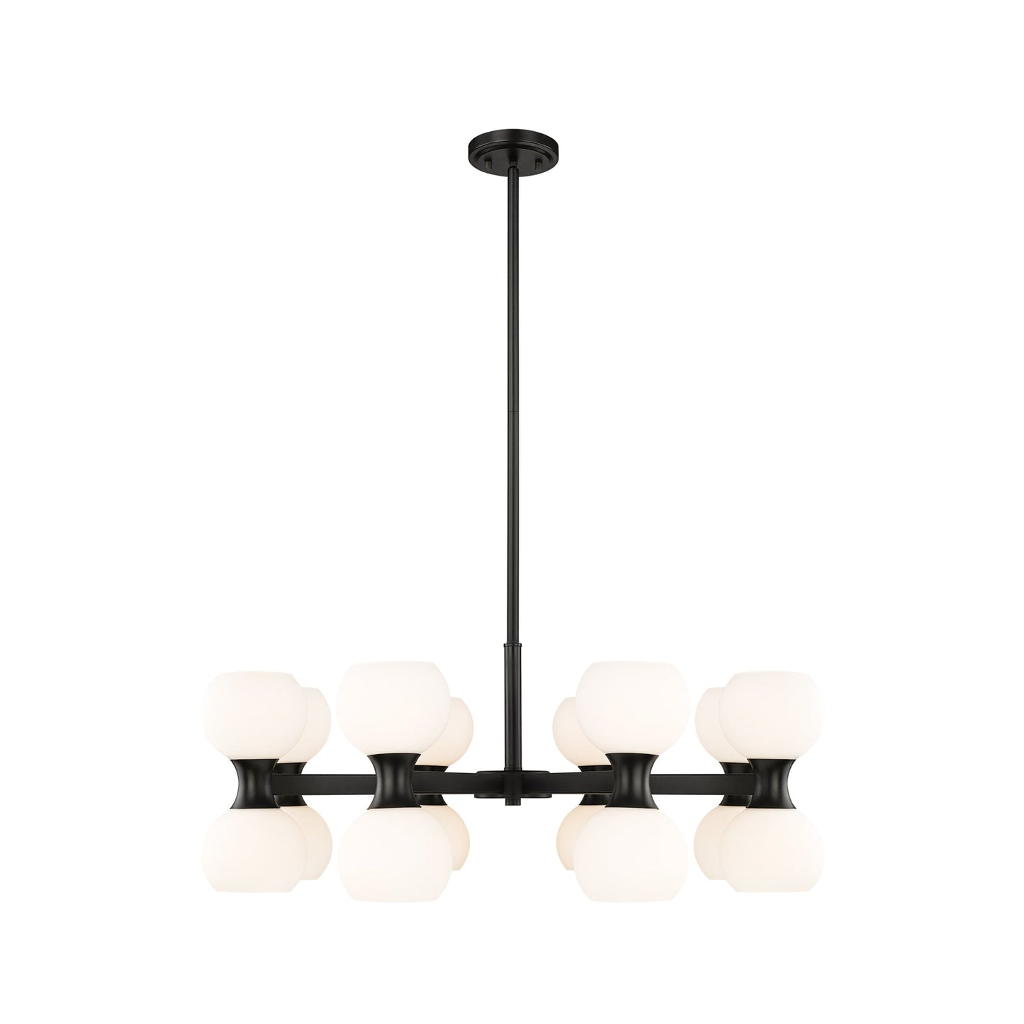 Artemis Chandelier in Matte Black (16-Light).