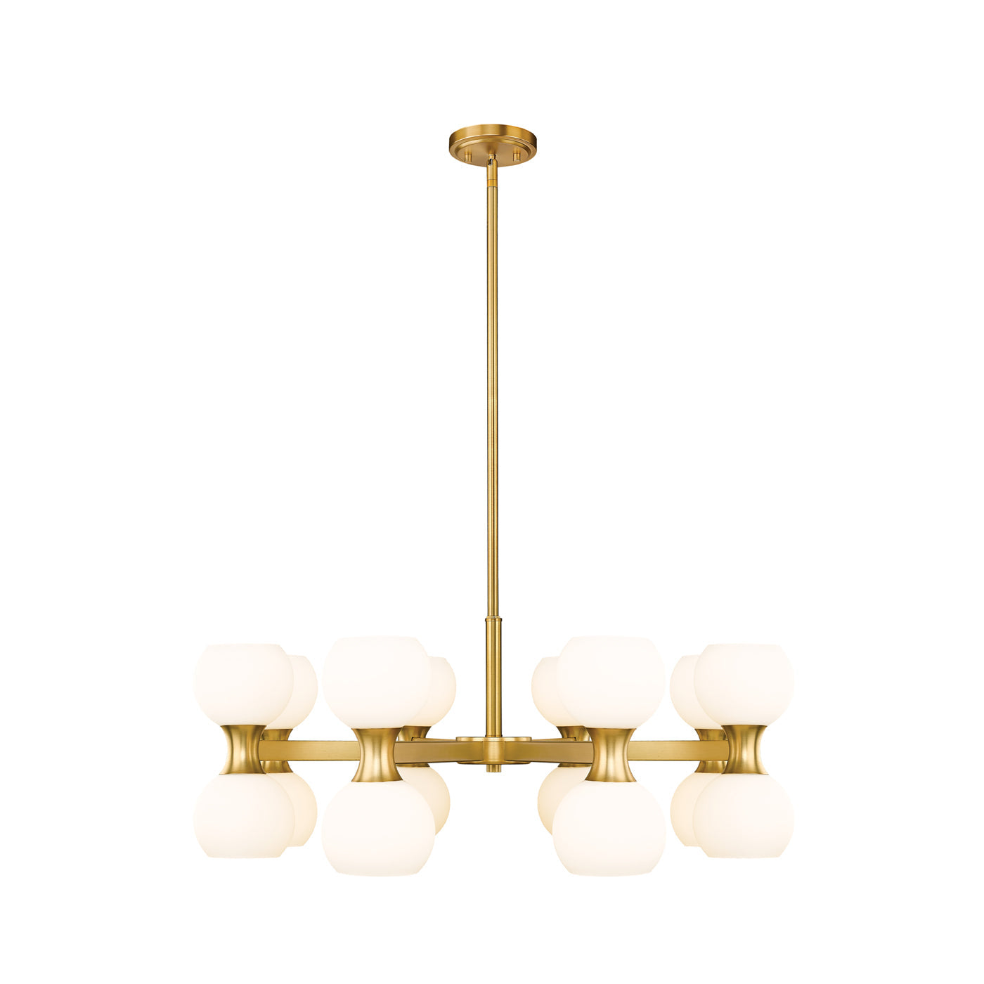 Artemis Chandelier in Modern Gold (16-Light).