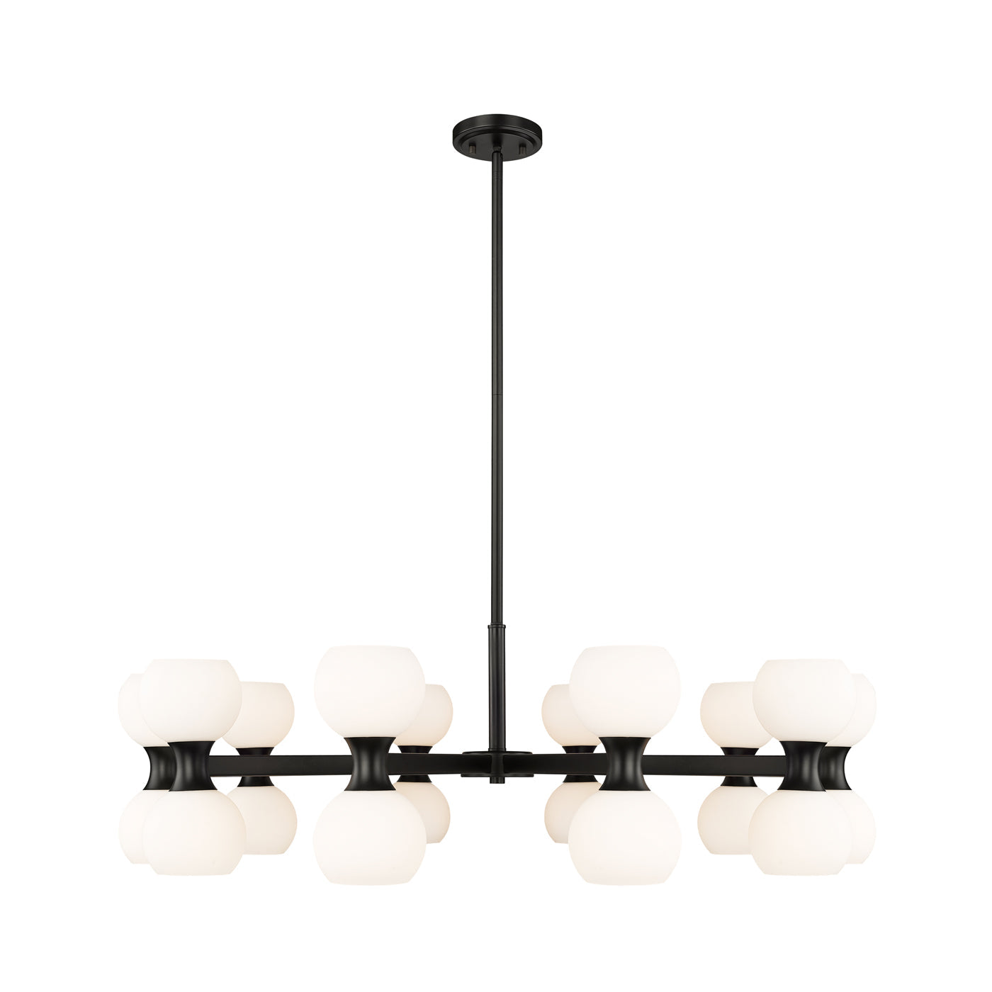 Artemis Chandelier in Matte Black (20-Light).