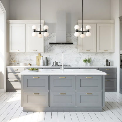 Artemis Chandelier in kitchen.