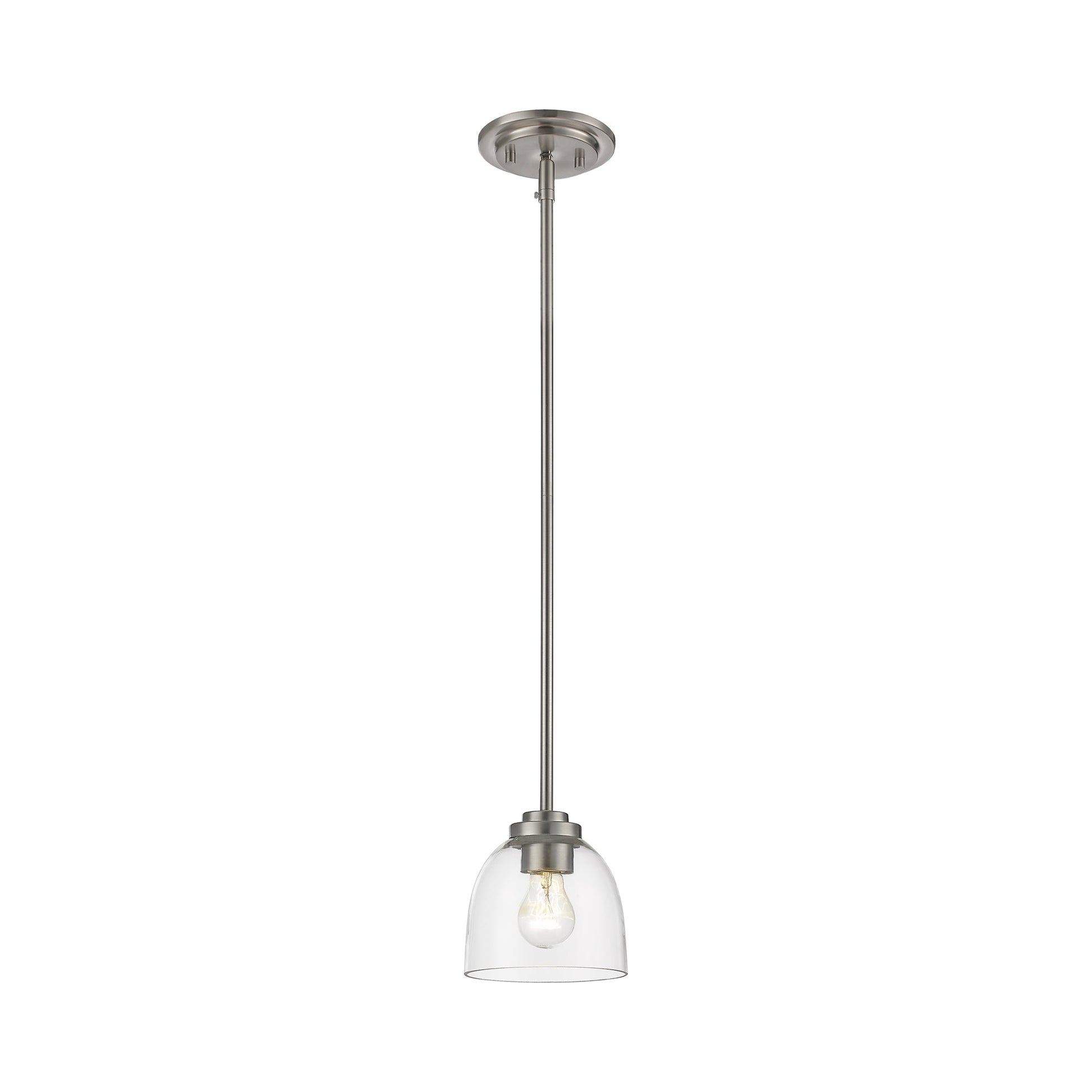 Ashton Pendant Light in Brushed Nickel (Clear).