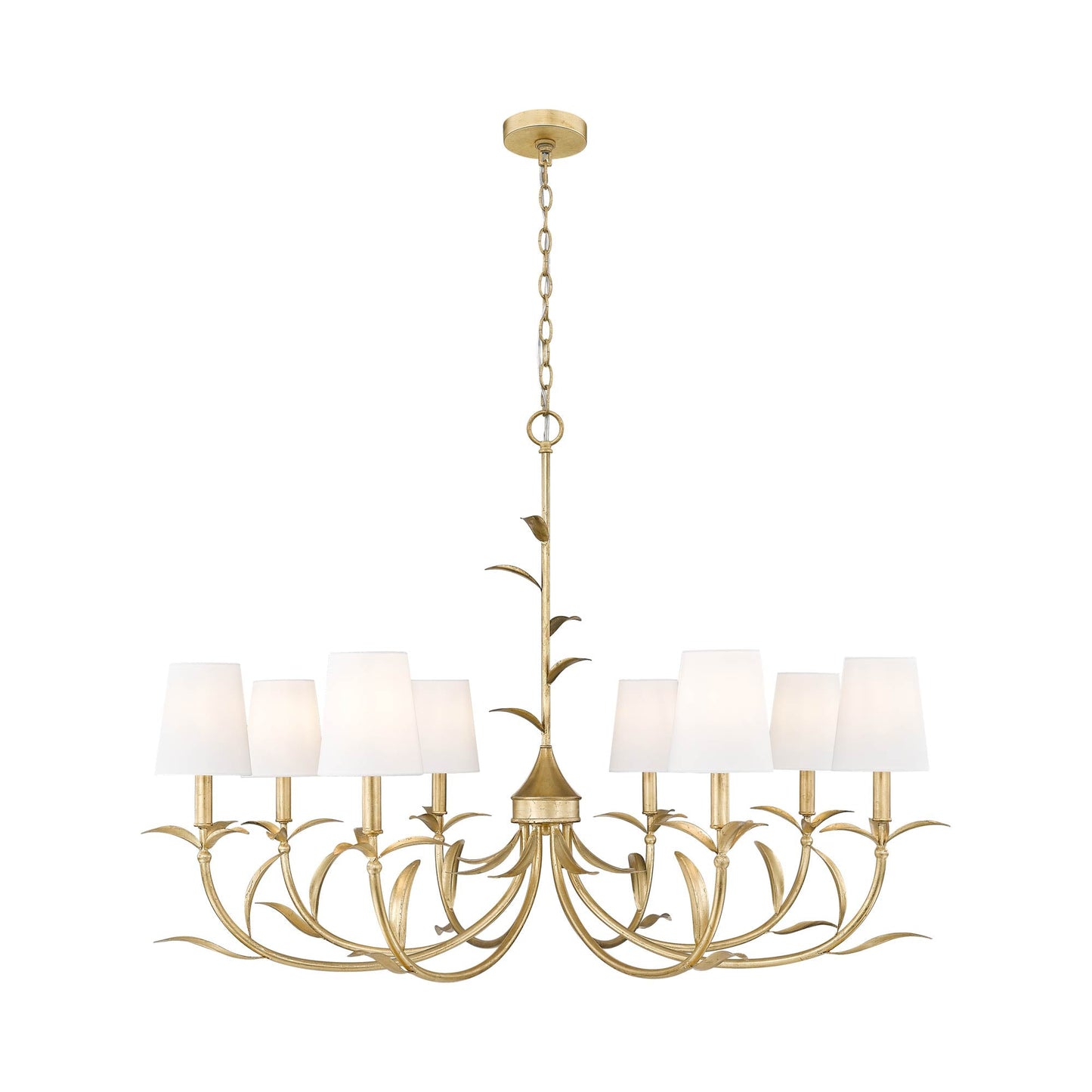Aslin Chandelier in Gold Leaf (8-Light).