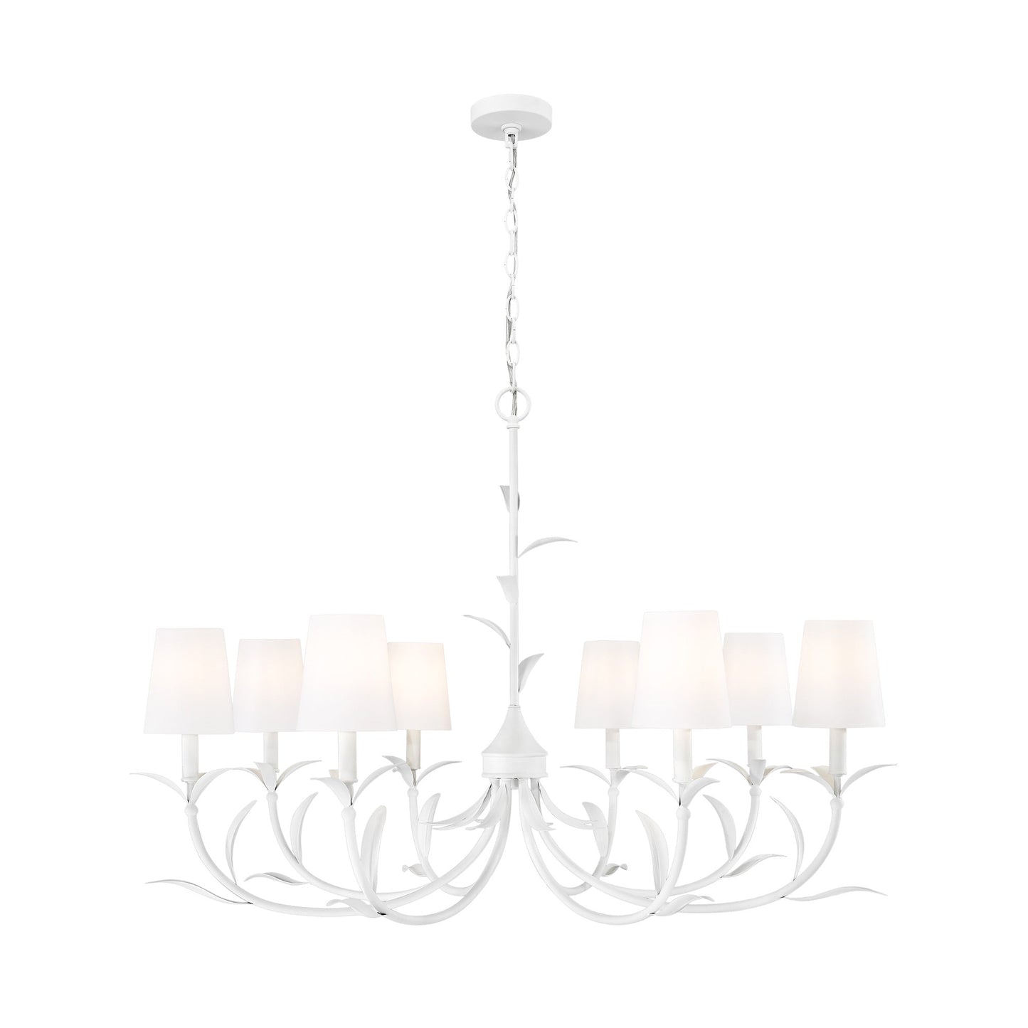 Aslin Chandelier in Textured White (8-Light).