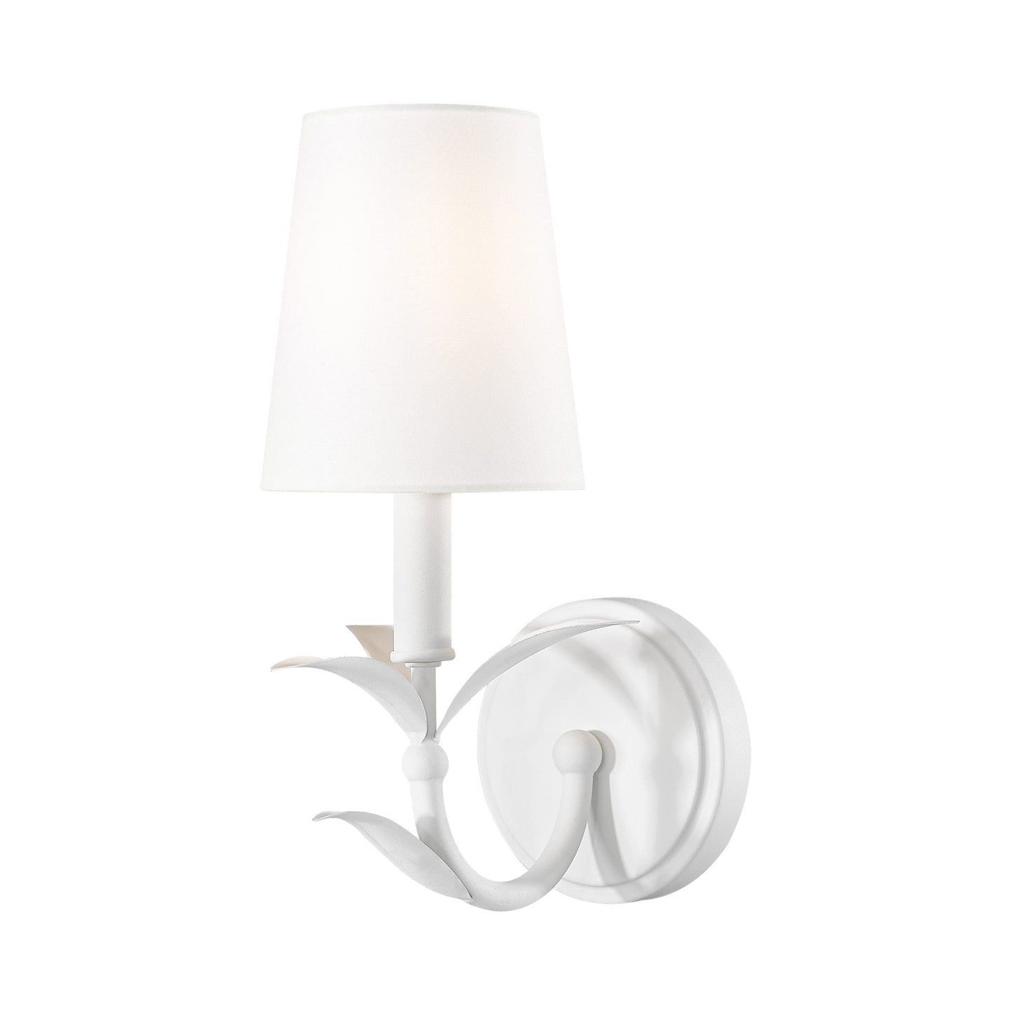 Aslin Wall Light in Textured White (1-Light).