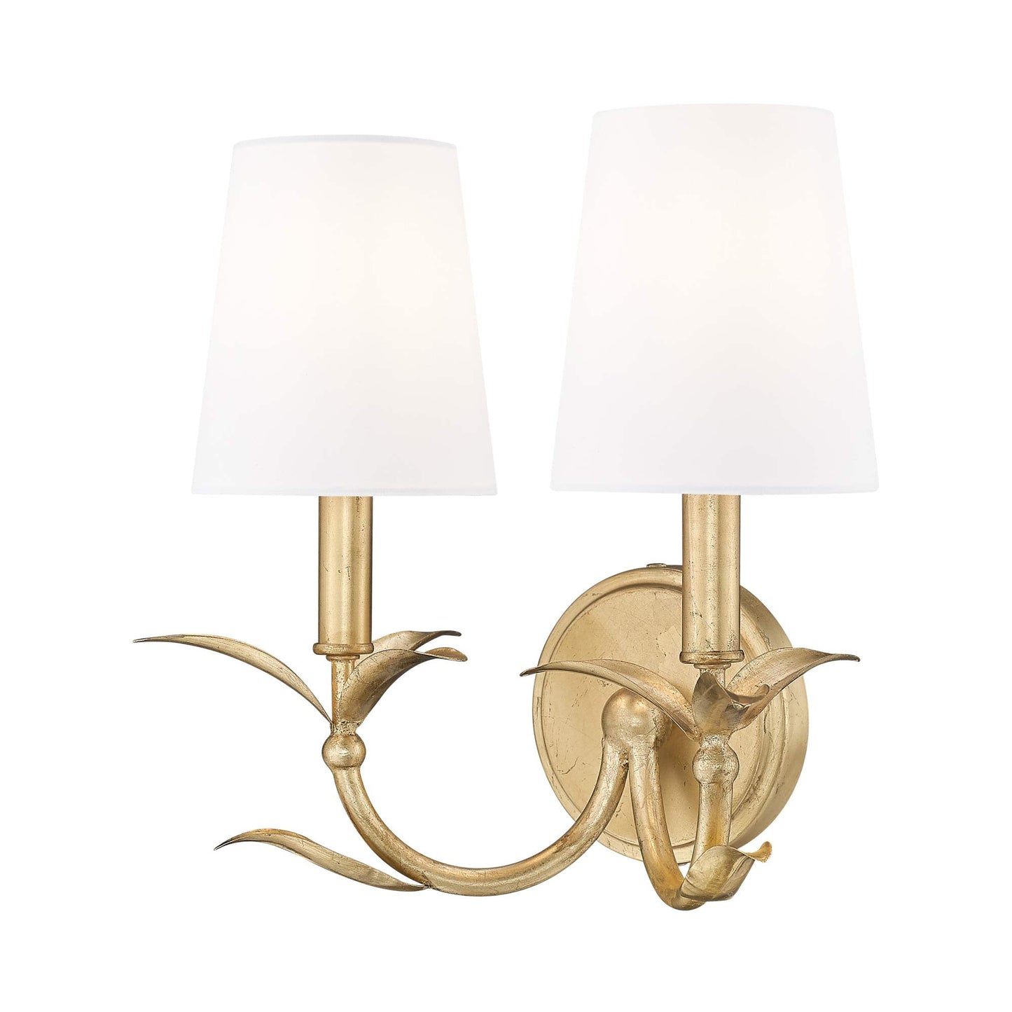 Aslin Wall Light in Gold Leaf (2-Light).