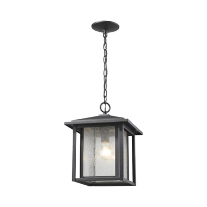 Aspen Outdoor Pendant Light in Black.