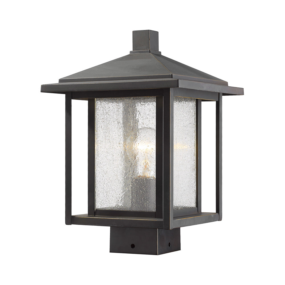 Aspen Outdoor Post Light in Oil Rubbed Bronze/Square Post Type (Small).