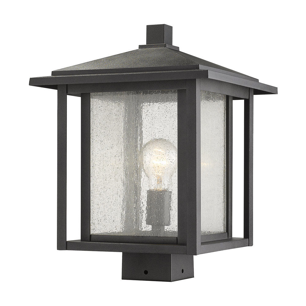 Aspen Outdoor Post Light in Black/Square Post Type (Medium).