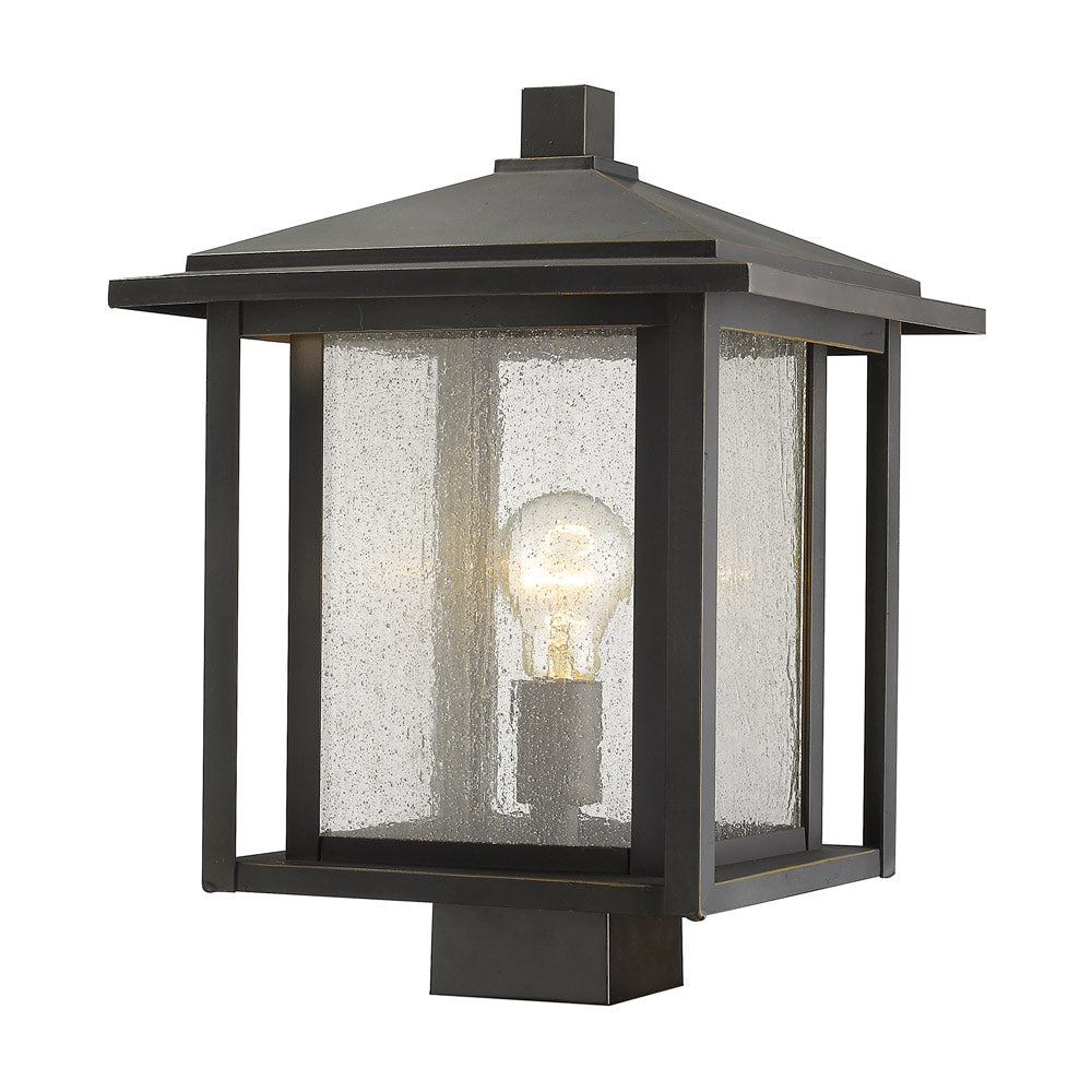 Aspen Outdoor Post Light in Oil Rubbed Bronze/Square Post Type (Medium).