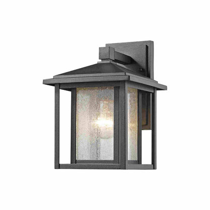 Aspen Outdoor Wall Light in Black (11-Inch).