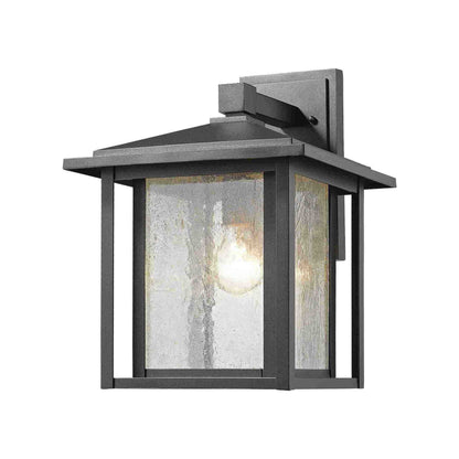 Aspen Outdoor Wall Light in Black (15.25-Inch).