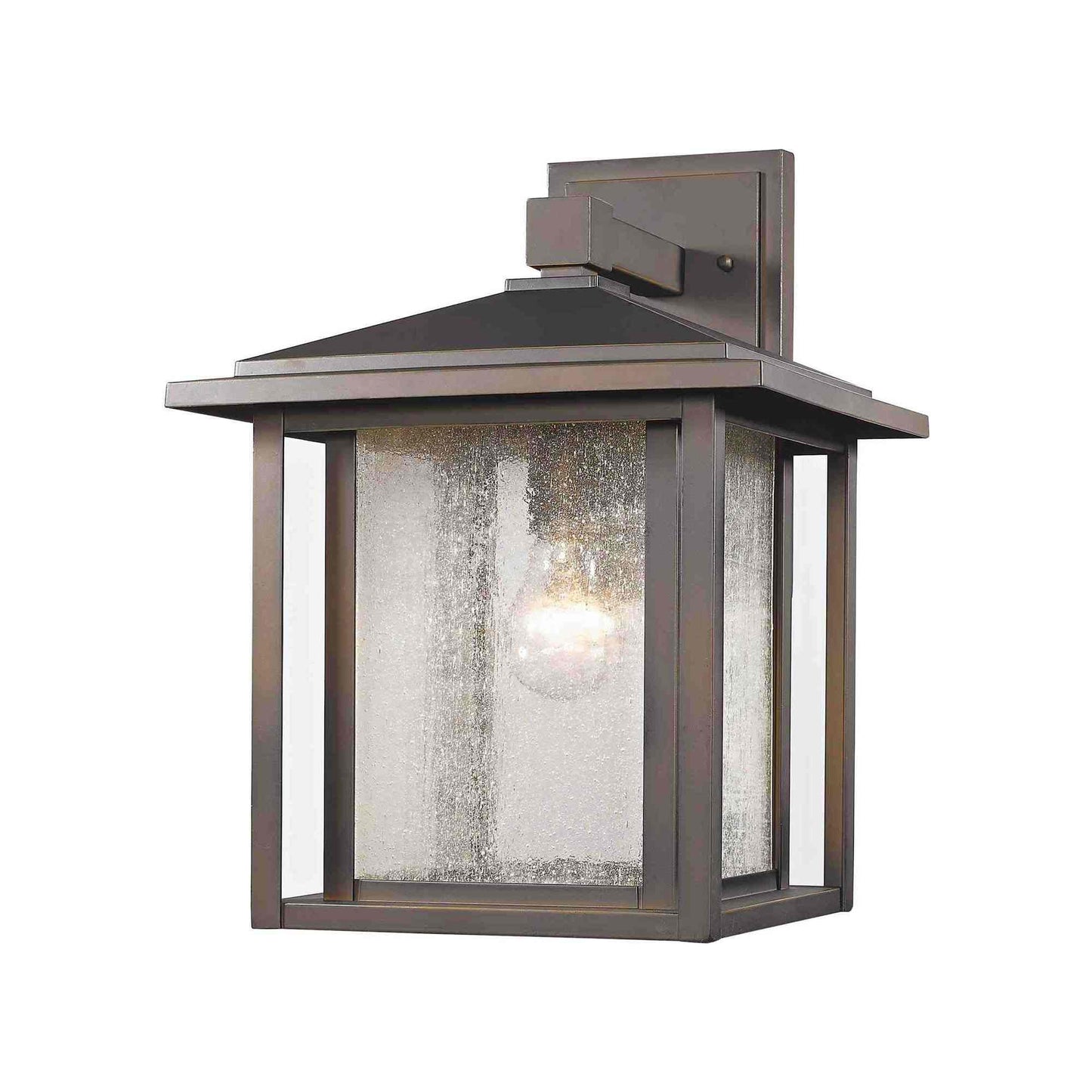 Aspen Outdoor Wall Light in Oil Rubbed Bronze (15.25-Inch).
