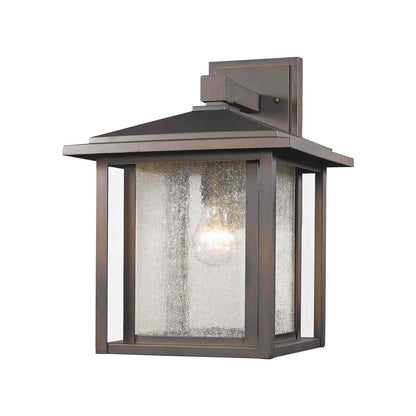 Aspen Outdoor Wall Light in Oil Rubbed Bronze (15.25-Inch).
