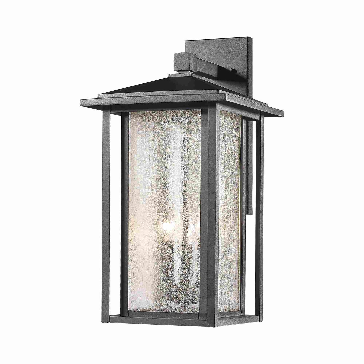 Aspen Outdoor Wall Light in Black (21.25-Inch).
