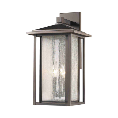 Aspen Outdoor Wall Light in Oil Rubbed Bronze (21.25-Inch).