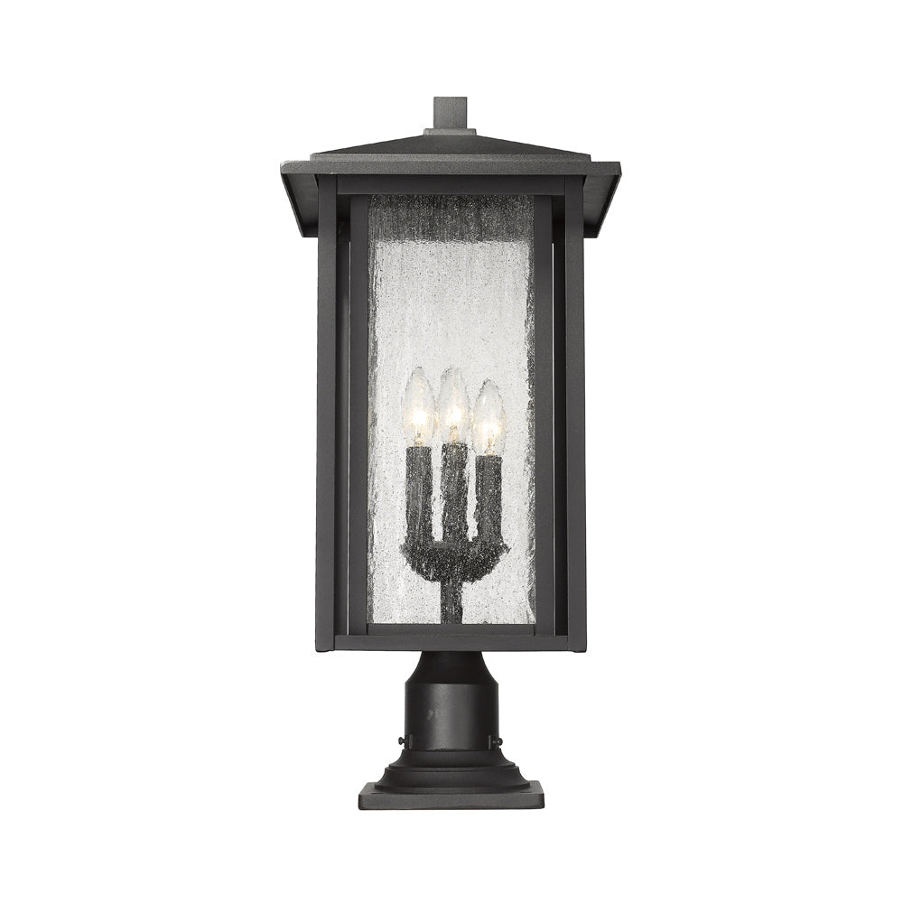 Aspen Round Outdoor Multi Light Pier Mount Light in Detail.